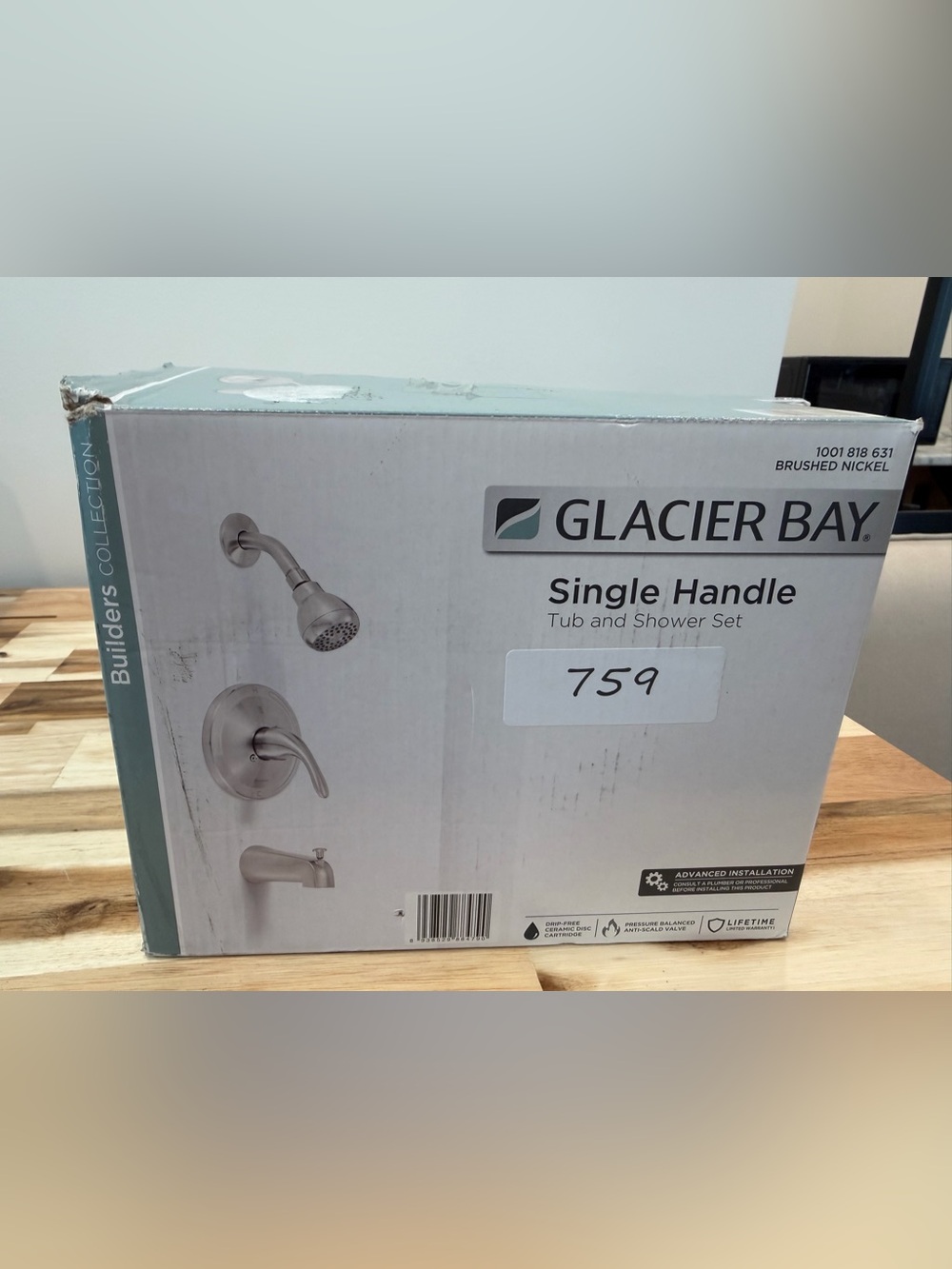 Glacier Bay Builders Brushed Nickel Single-Handle Shower Faucet Trim